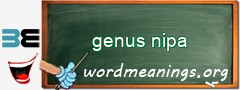 WordMeaning blackboard for genus nipa